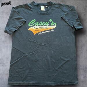 Casey's On Third Shirt Mens Large Black Irish Weekend 2006 N Wildwood NJ Graphic
